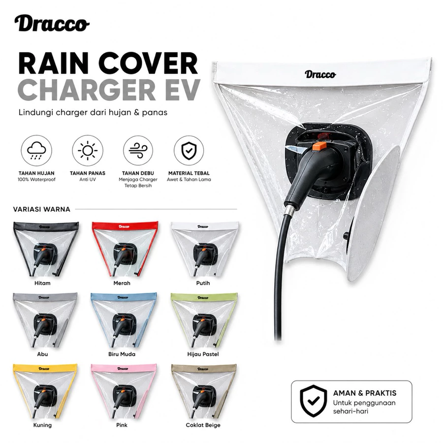 Cover Charger Mobil Listrik Anti Hujan Waterproof Universal
