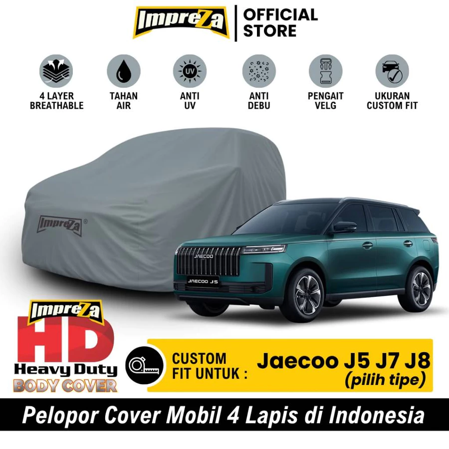 Cover Mobil Sarung Mobil 4 Lapis Jaecoo J7 Breathable Anti UV Tahan Air Presisi Fit