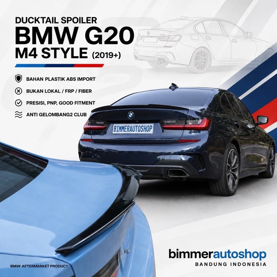 Ducktail BMW 3 Series G20 M4 Style Plastik ABS Import