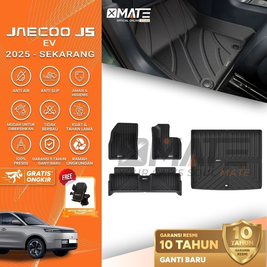 Karpet Jaecoo J5 EV 2025-Sekarang Bahan TPE Premium 100% Presisi, Plug and Play, Anti Air, Anti Bakteri, Garansi 10 Tahun