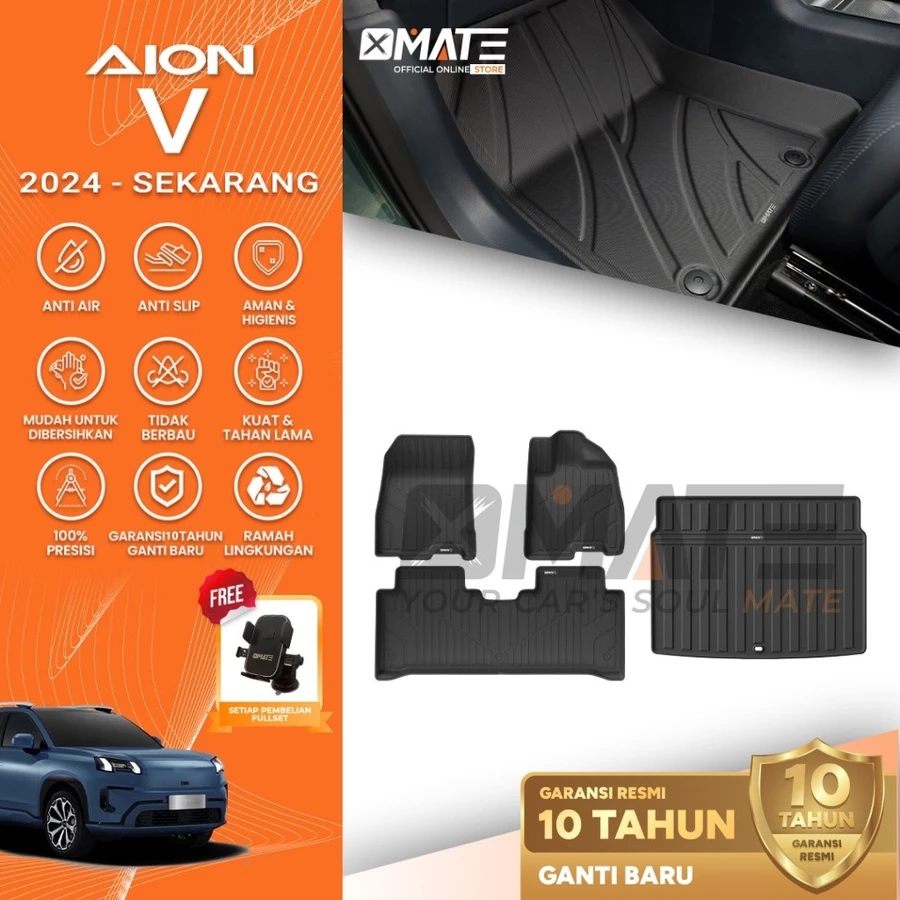 Karpet Mobil Aion V 2024-Sekarang Bahan TPE XPE Premium 100% Presisi, Plug and Play, Anti Air, Anti Bakteri, Garansi 10 Tahun