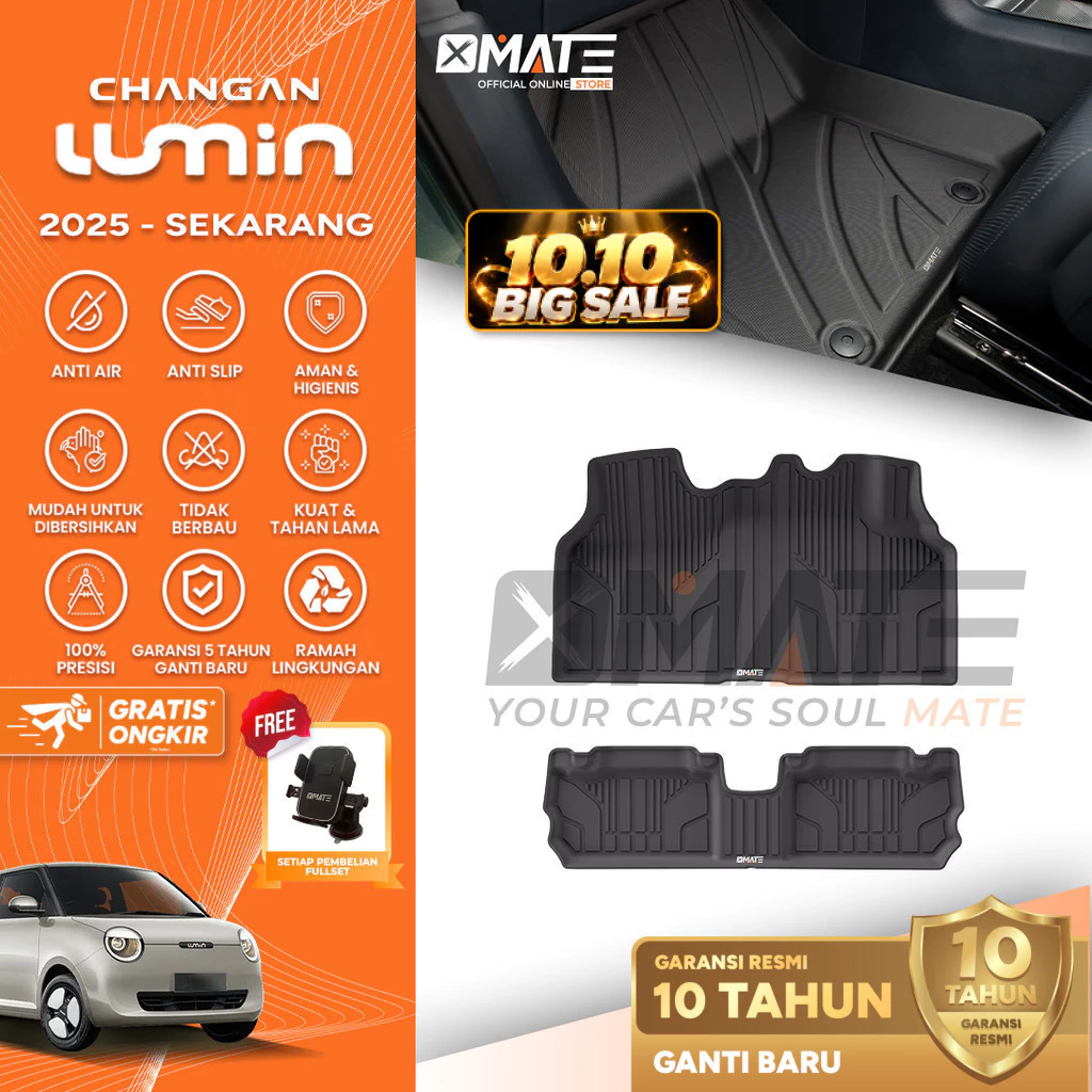 Karpet Mobil Changan Lumin 2025-Sekarang Bahan TPE Premium 100% Presisi, Plug and Play, Anti Air, Anti Bakteri, Garansi 10 Tahun