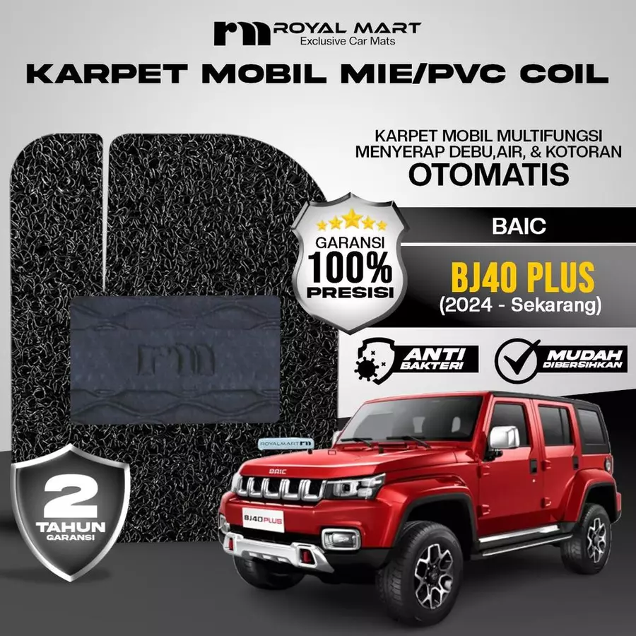 Karpet Mobil Mie Premium Baic BJ40 Plus 2024-Sekarang Full Set Bergaransi