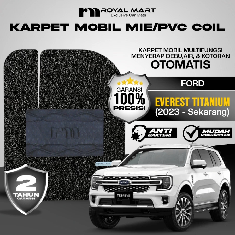 Karpet Mobil Mie Premium Ford Everest Titanium 2023-Sekarang Full Set Bergaransi