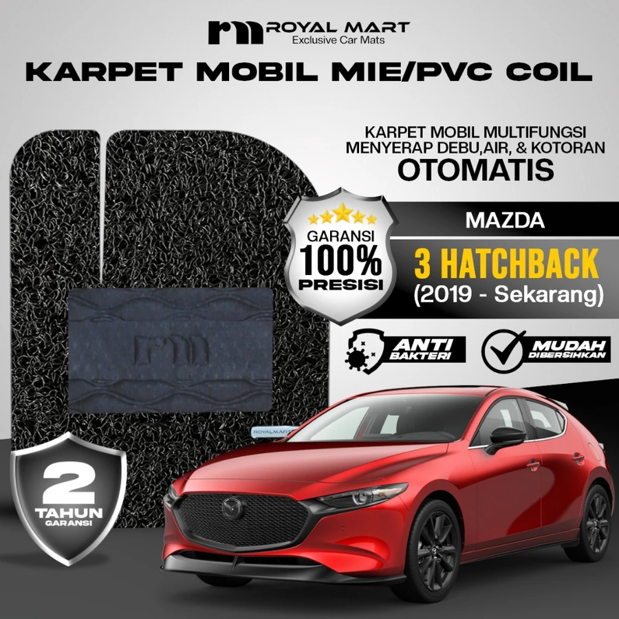 Karpet Mobil Mie Premium Mazda 3 Hatchback 2019-Sekarang Full Set Bergaransi