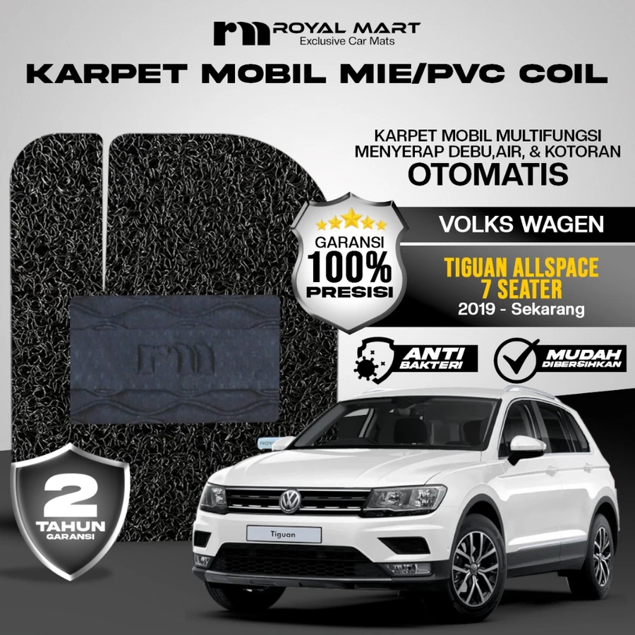 Karpet Mobil Mie Premium Untuk VW Tiguan Allspace 7 Seater 2019-Sekarang Full Set Bergaransi