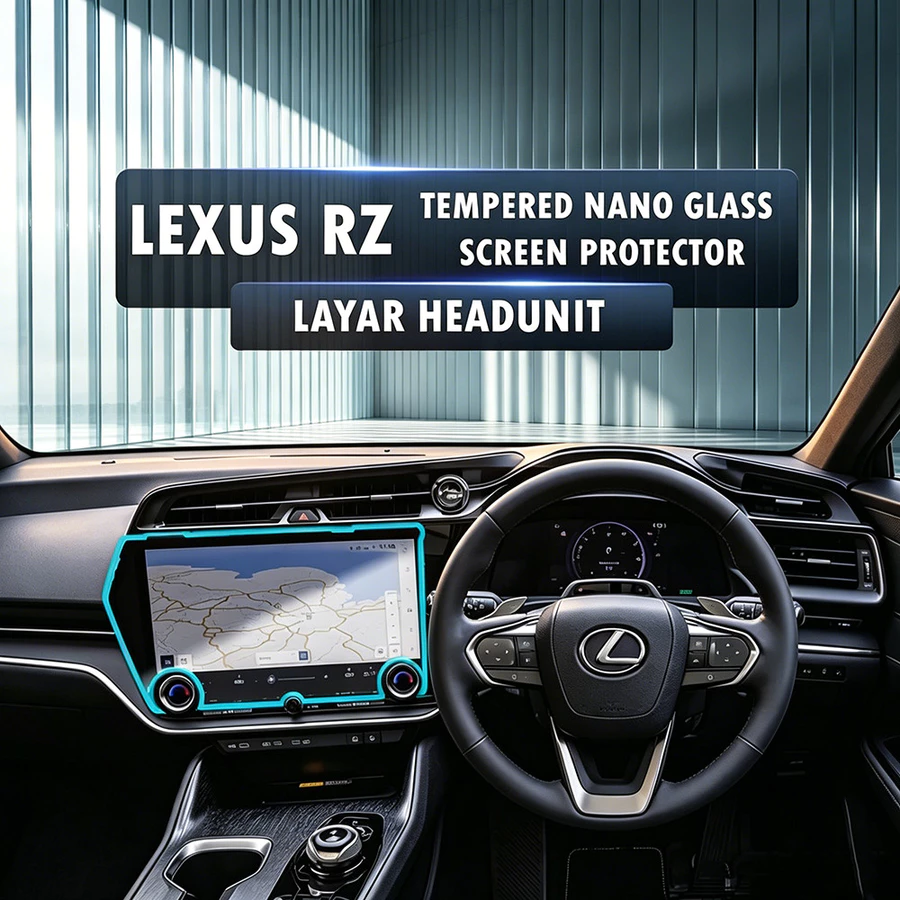 Luxevex Tempered Glass LEXUS RZ RZ450E Tempered NANO Glass Screen Guard Protector Layar Head Unit