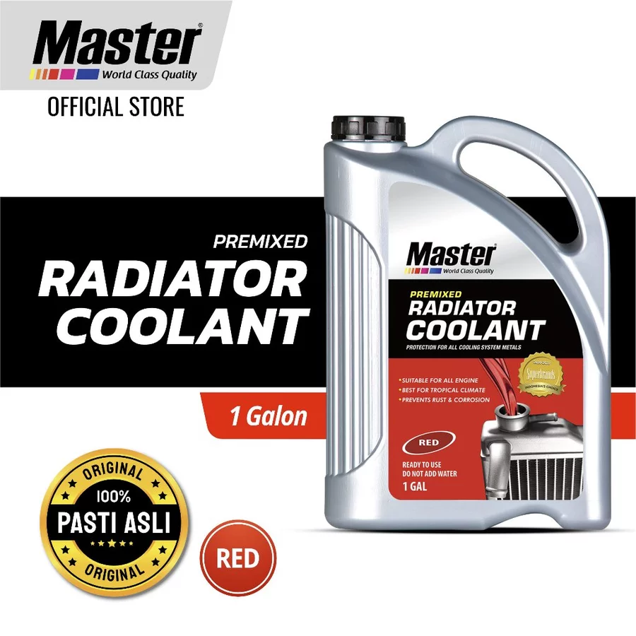 Master Radiator Coolant Premixed Red 1 Gal Air Radiator