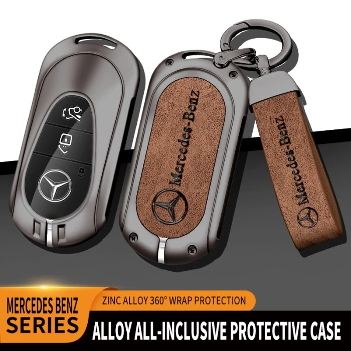Metal Kulit Mercedes Key Case Sarung Kunci Mercedes-Benz GLE-Class