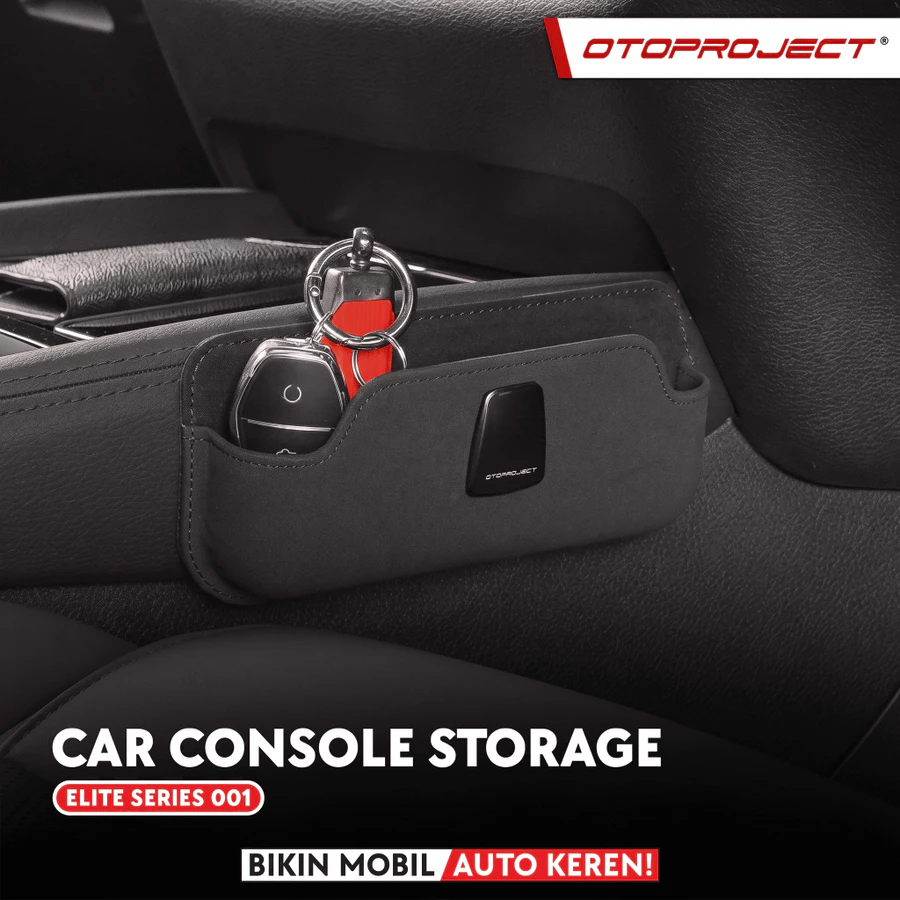 Otoproject - Car Console Storage Elite Series 001 Onxy Black | Tempat Penyimpanan Kartu, Koin, Kunci di Mobil