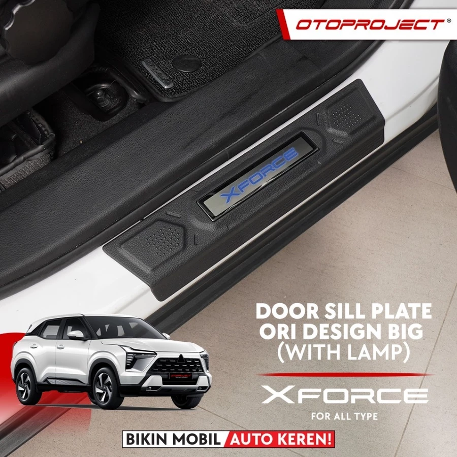 Otoproject - Door Sill Plate Xforce With Lamp Ori Design Big | Sillplate Pintu Samping Xforce