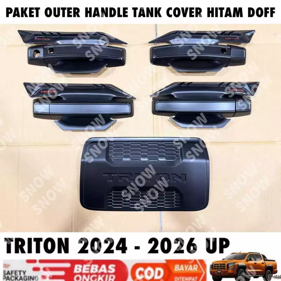 Outer Handle Tank Cover All New Triton 2024 - Sekarang Hitam Doff