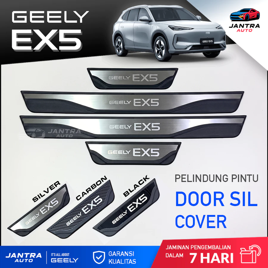 Pelindung Sil Pintu Door Sill Protector, Sill Plate Mobil Pintu, Anti Baret untuk Pintu Depan dan Belakang, Pelindung Injakan Pintu Geely EX5