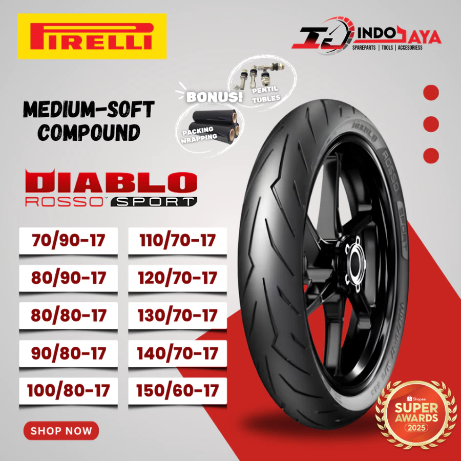 Pirelli Diablo Rosso Sport Medium Soft Compound Tubleless Ring 17
