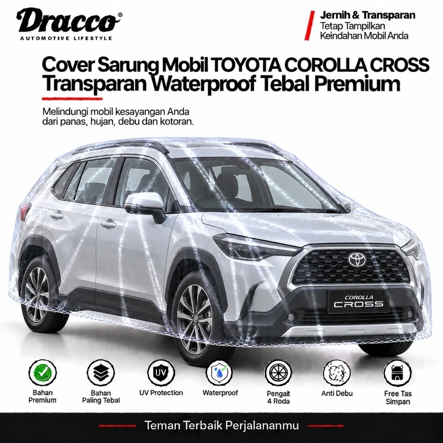 Sarung Mobil Cover Mobil Transparan Tebal Waterproof Premium Toyota Cross