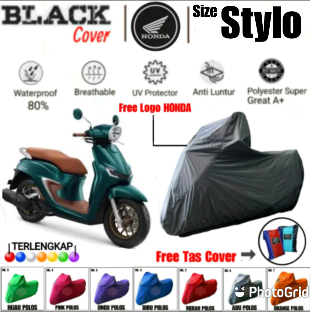 Sarung Selimut Cover Motor Honda Stylo Sarung Motor Tebal Anti Cakar Kucing, Anti Air, UV Protection