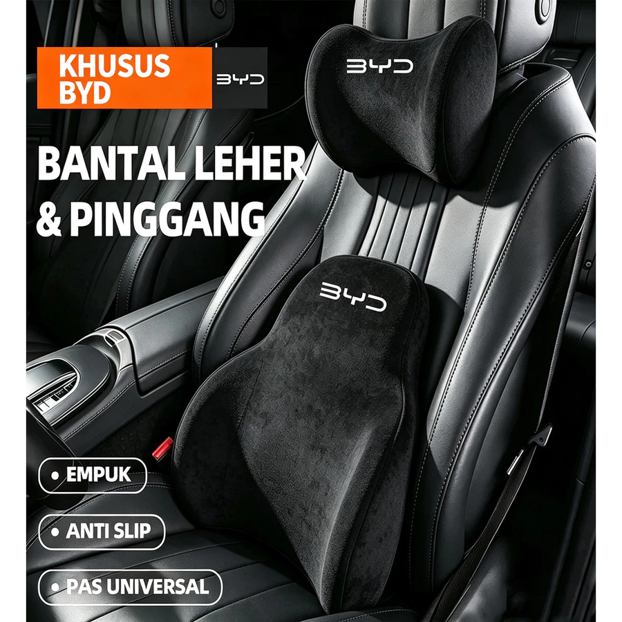 Set Bantal Mobil Busa Memori Multiguna BYD