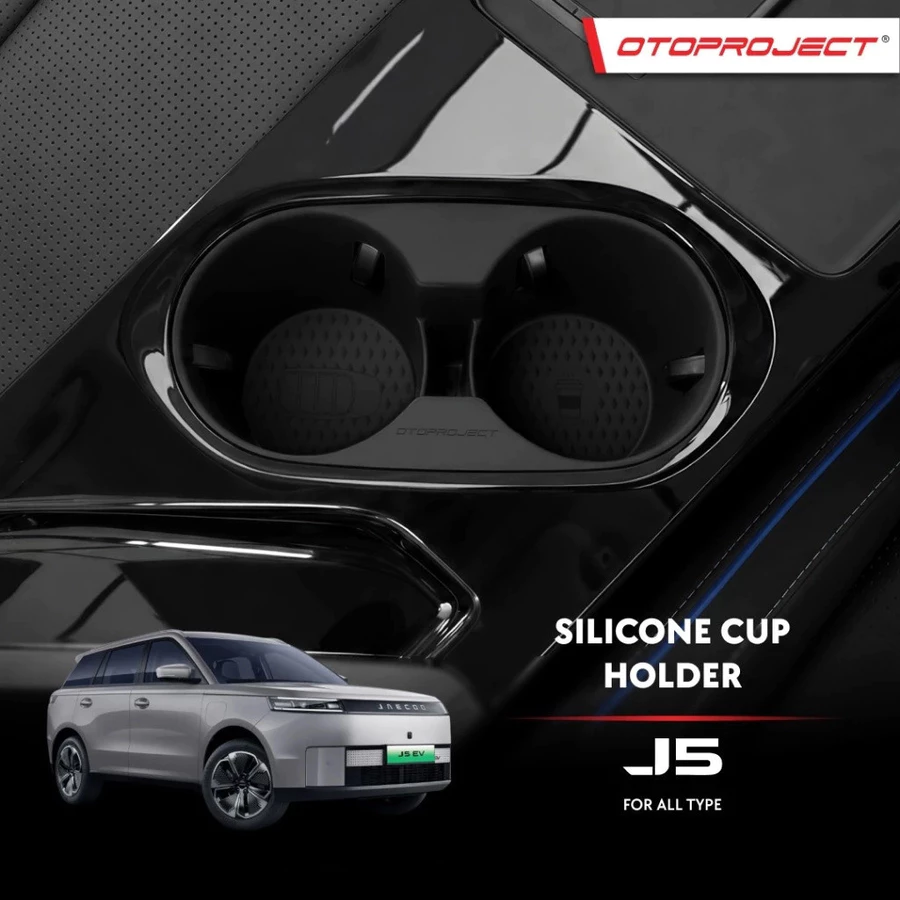 Silicone Center Cup Holder Anti Spill Jaecoo J5 - Tatakan Wadah Gelas Konsol Tengah Mobil Silikon Premium Anti Tumpah
