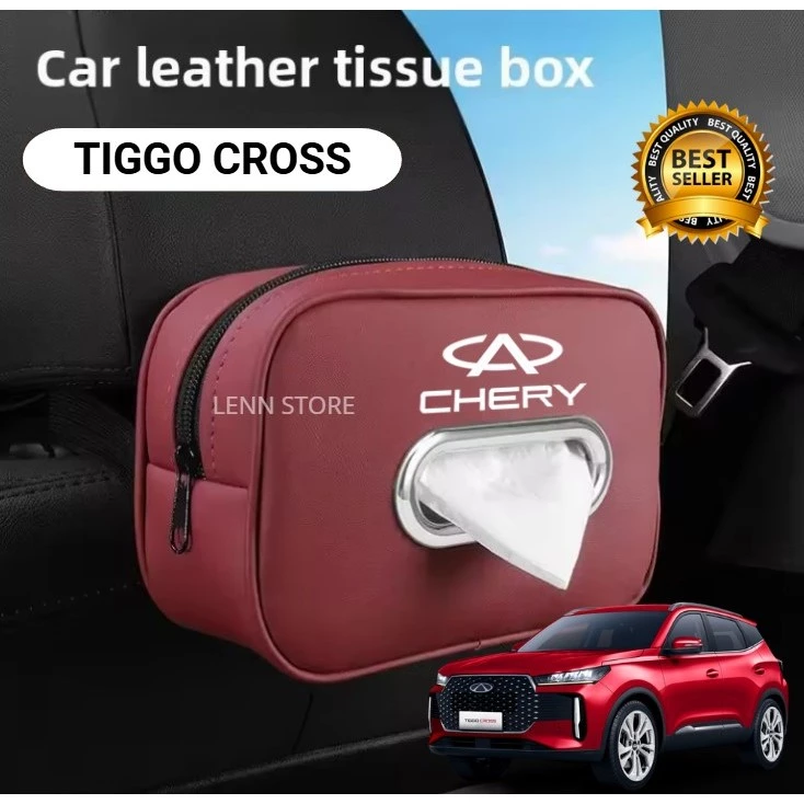 Tempat Tisu Mobil Bahan Kulit Premium Chery Tiggo Cross / Tiggo Cross CSH 2025 - Sekarang