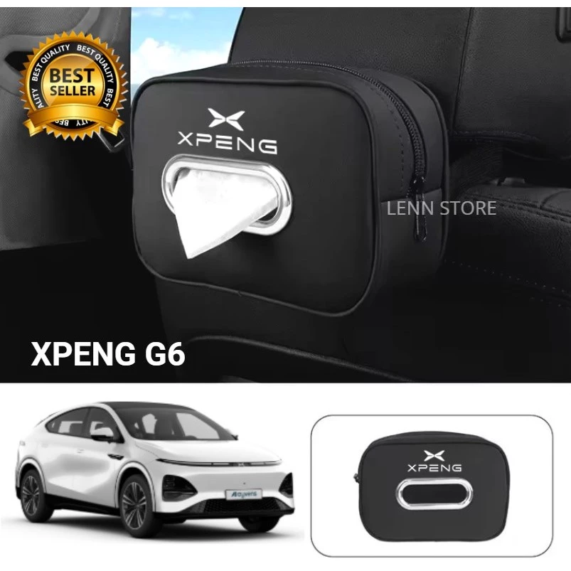 Tempat Tisu Mobil Bahan Kulit Premium Xpeng G6