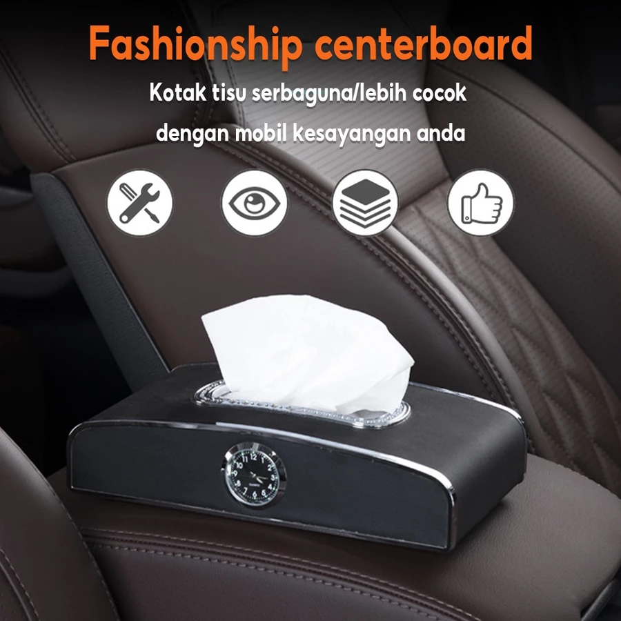 Tempat Tisu Mobil Premium Multifungsi