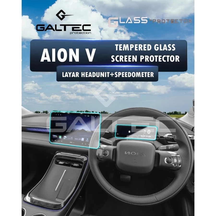Tempered Glass Anti Gores Screen Protector Head Unit dan Speedometer AION V