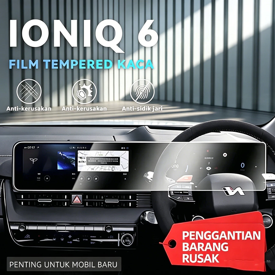 Tempered Glass IONIQ 6 High Quality Clear Bening