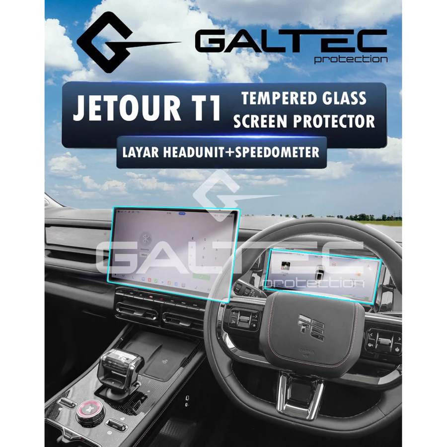 Tempered Glass Screen Protector Headunit + Speedometer Jetour T1