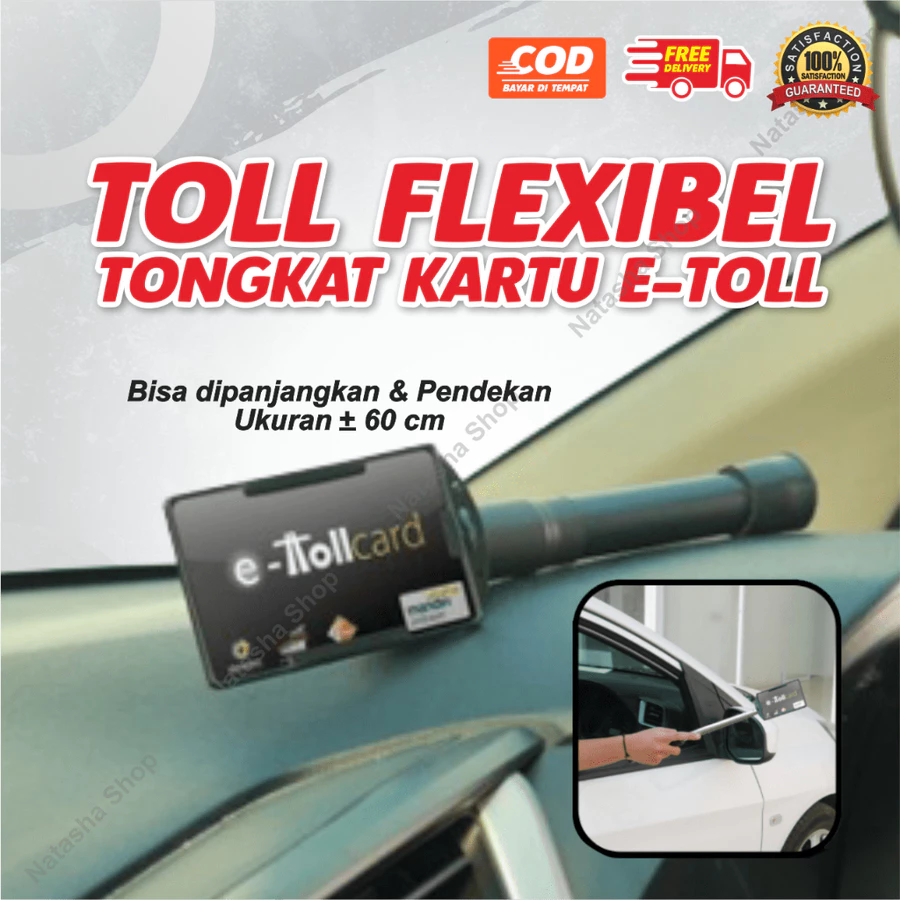 Tongkat Toll Fleksibel Besi Premium Kokoh Maksimal 60cm