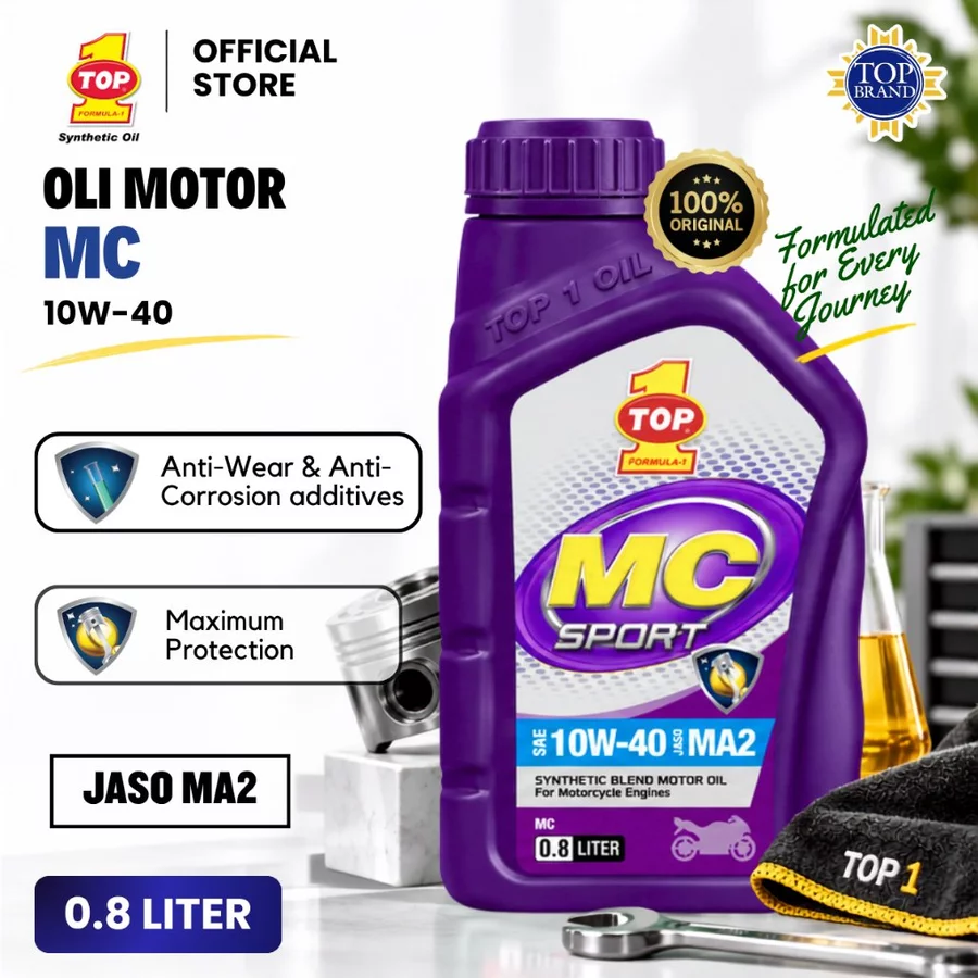 TOP 1 Oli Motor SMO MC SAE 10W-40 0.8L - Revo - Jupiter MX - Ninja 150