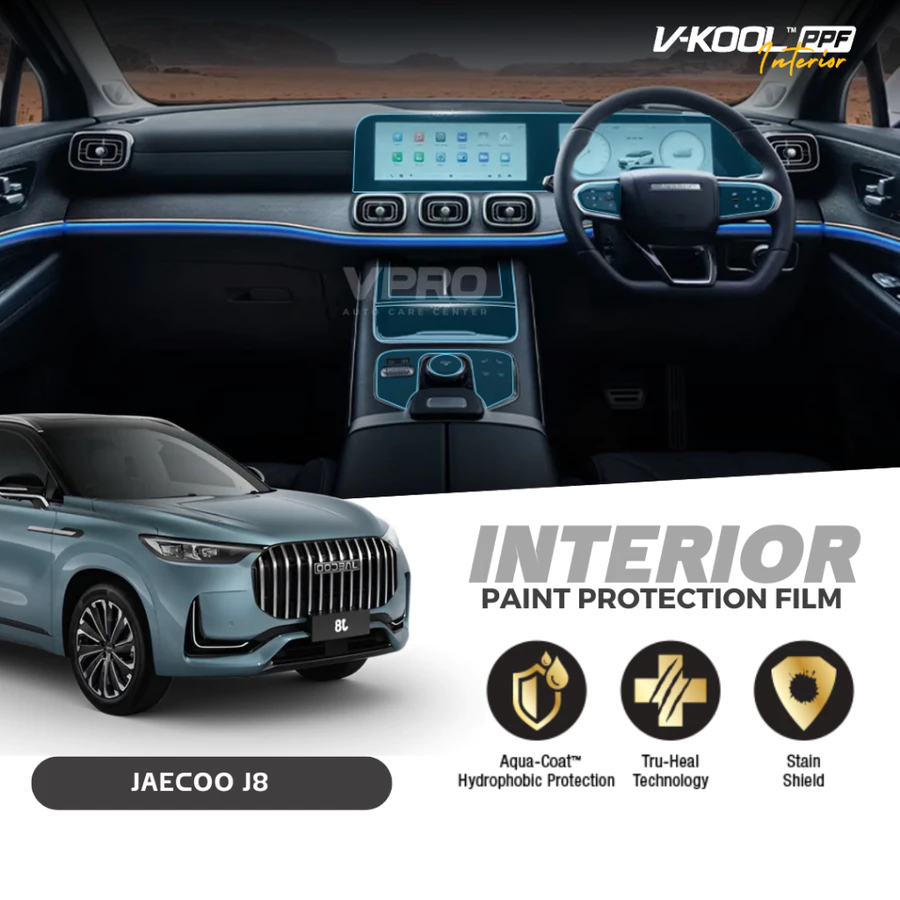 VKOOL PPF Interior Protector JAECOO J8 EV - PANEL / Anti Gores Interior Mobil