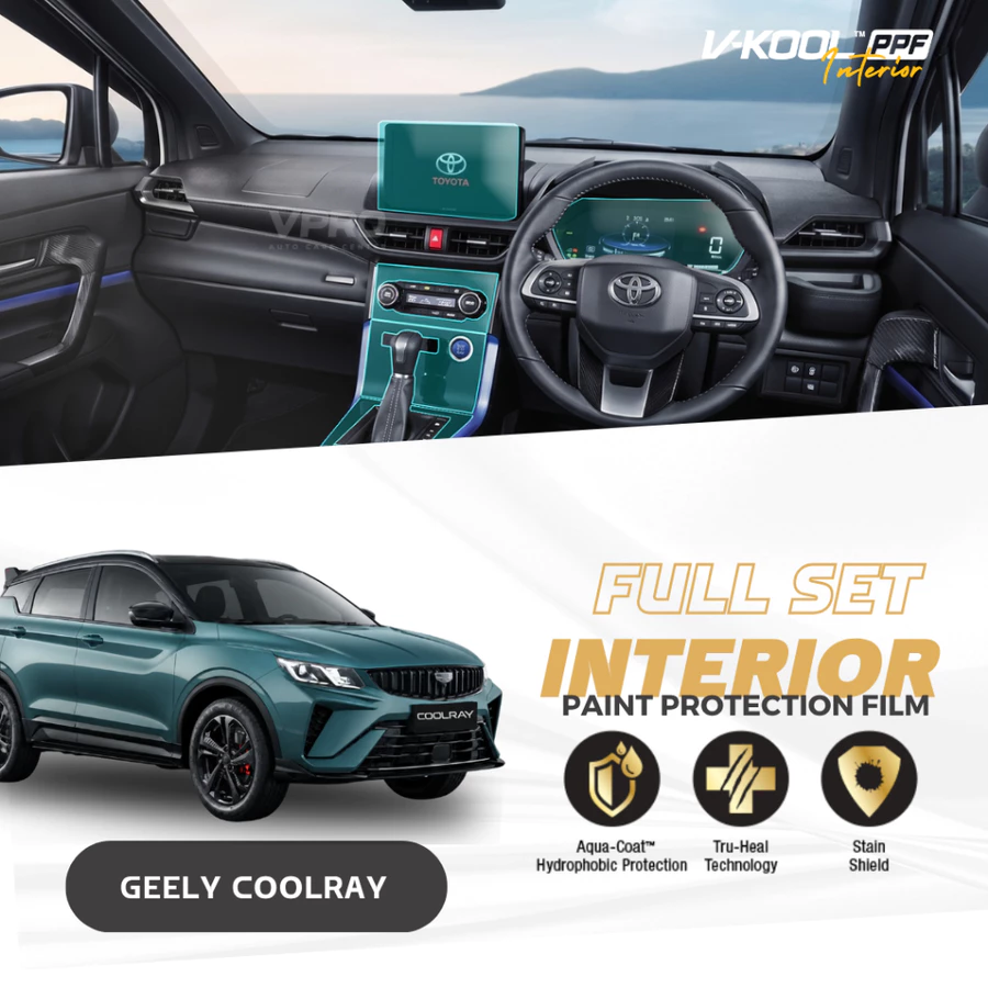 VKOOL PPF Interior Protector Mobil GEELY COOLRAY 2026 - Full Set / Anti gores